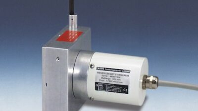 The WS12EX series position sensor by A.C.E. is housing rated IP67 and uses a precision potentiometer for the rotary sensing element. Courtesy: A.C.E.