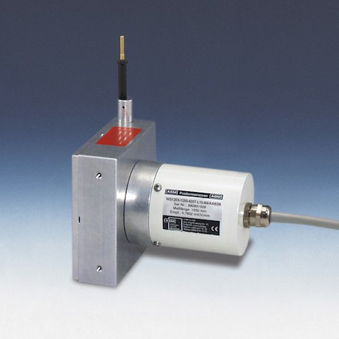 The WS12EX series position sensor by A.C.E. is housing rated IP67 and uses a precision potentiometer for the rotary sensing element. Courtesy: A.C.E.