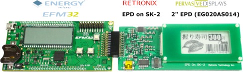 Pervasive Displays and Energy Micro have formed an alliance to combine their technology to develop a cost-effective prototype for low energy electronic paper solutions. Picture shows the integration of the companies' technology to help create the electron