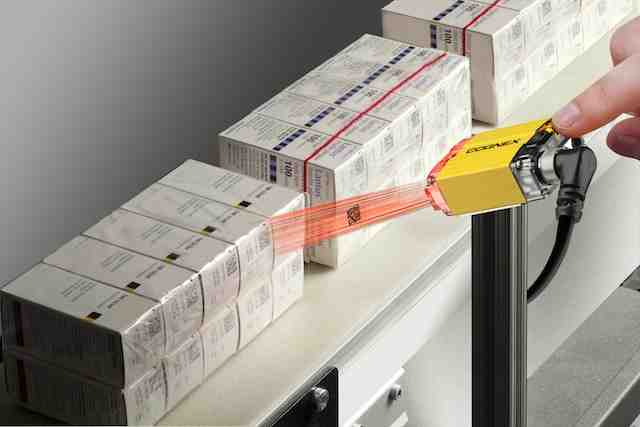 Cognex's DataMan 100 and 200 barcode readers now have 2DMax+ code reading technology that can read damaged or poorly marked 2-D matrix codes. Courtesy: Cognex