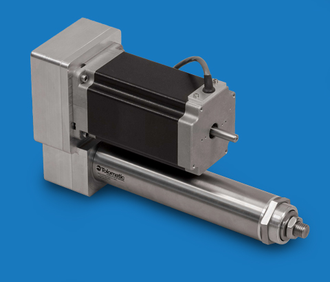 The new reverse-parallel motor mount reduces the length of the Tolomatic ERD actuator while increasing mounting flexibility and motor selection in electric actuator applications. Courtesy: Tolomatic