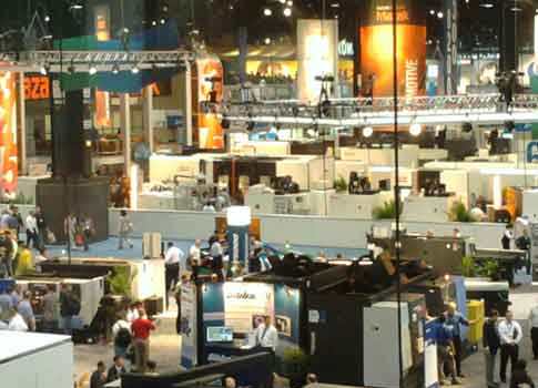 Many industry shows and conferences collect, in one location, the latest applications of automation, controls, and instrumentation, such as in this photo from IMTS 2012. CFE Media image by Mark T. Hoske