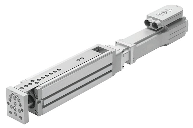 The EGSL electric slide series is designed for pick and place systems and is available in four different sizes while being energy efficient and extremely accurate. Courtesy: Festo