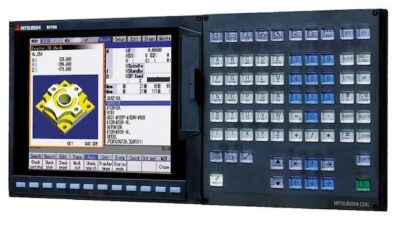 The M700V series by Mitsubishi Electric is an integrated CNC designed for metal-cutting, forming, plastics and woodworking appliations. Courtesy: Mitsubishi Electric