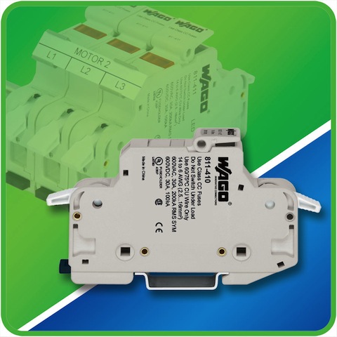 The CC and Midget-Style Fuse Holders by Wago use Cage Clamp Spring Pressure and have maintenance-free, vibration-proof connections. They are also feature a DIN-Rail mount clip for easy installation and removal. Courtesy: Wago