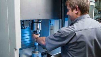 Maintenance and service doors make the EMAG VLC 100 G CNC machine easy to access. Courtesy: EMAG