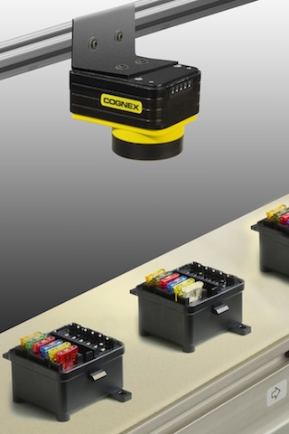 The In-Sight 7010C by Cognex features a 24-bit color resolution that can identify 16 million color variations distinguish parts by color and features IP67-rated housing and autofocus technology as well as integrated lighting options. Courtesy: Cognex
