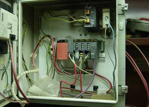This control cabinet, with the master controller for a NYC tunnel boring machine, shows three CC-Link networks. Fieldbus networks, such as CC-Link, do not require switches to guarantee control system determinism and can be laid out in multiple configurati