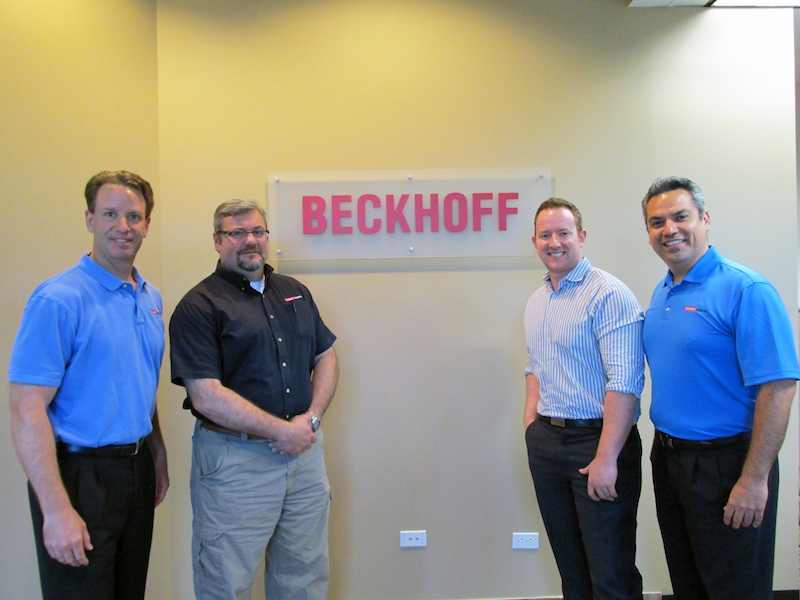 The Beckhoff Chicago Area Office Team (from left): Mike Rauch, Area Sales Manager, Beckhoff Automation; Dave Zimbrich, Application Engineer, Beckhoff Automation; Dave Urda, Regional Sales Engineer, Beckhoff Automation; Aurelio Banda, Central Region Manage