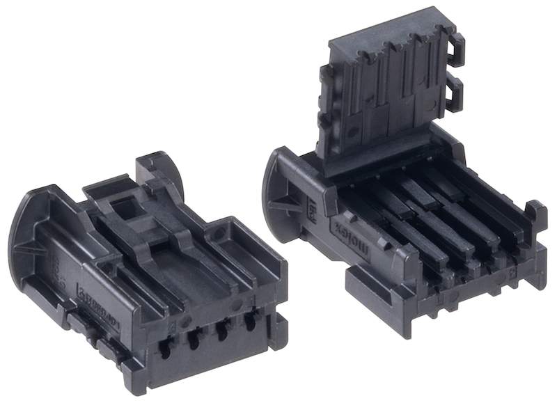 The MX150 unsealed connector system by Molex is designed for limited space applications and achieves space-savings over traditional USCAR interfaces and optimum performance for mid-power harness applications. Courtesy: Molex