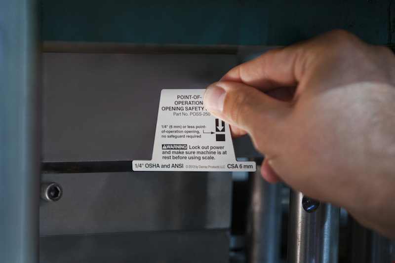 xDanray Products' point-of-operation-opening safety scale is designed for safeguards and is made out of anodized aluminum and features a tapered design for tight, obstructive areas. Courtesy: Danray Products