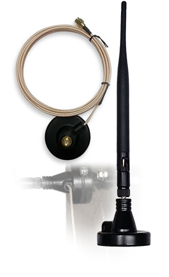 Electro Industries/GaugeTech's (EIG) ANT18769 is a remote, mounted wireless (WiFi) antenna that features a magnetic base and mounting for better line of site reception. Courtesy: EIG