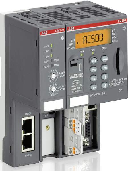 The AC-500 XC PLC from ABB is designed to operate in extreme temperatures and has extended immunity against corrosive elements and electric shock. Courtesy: ABB