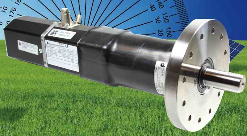 The Gen 4 Solar Tracking Motors (STM) by Dunkermotoren features integrated electronics and inclinometer options and can interface directly with the main power plant tracking controller. Courtesy: Dunkermotoren