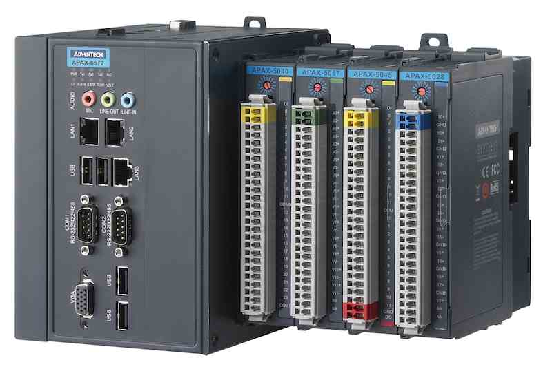 Advantech's APAX-6572 integrates computing, control, and communication into an open system architecture that is designed for factory-wide DA&C as well as unit operations. Courtesy: Advantech