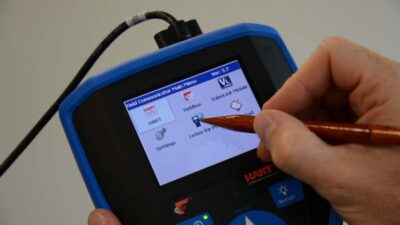 Resistive screens can be small enough to use with handheld devices, and a stylus makes it practical to use tight graphics. Courtesy: Control Engineering