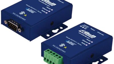 The MESP211 by B&B Electronics converts Modbus ASCII or RTU signals to TCP Ethernet and is able to control Modbus devices on LAN or WAN Ethernet. Courtesy: B&B Electronics