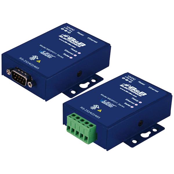 The MESP211 by B&B Electronics converts Modbus ASCII or RTU signals to TCP Ethernet and is able to control Modbus devices on LAN or WAN Ethernet. Courtesy: B&B Electronics