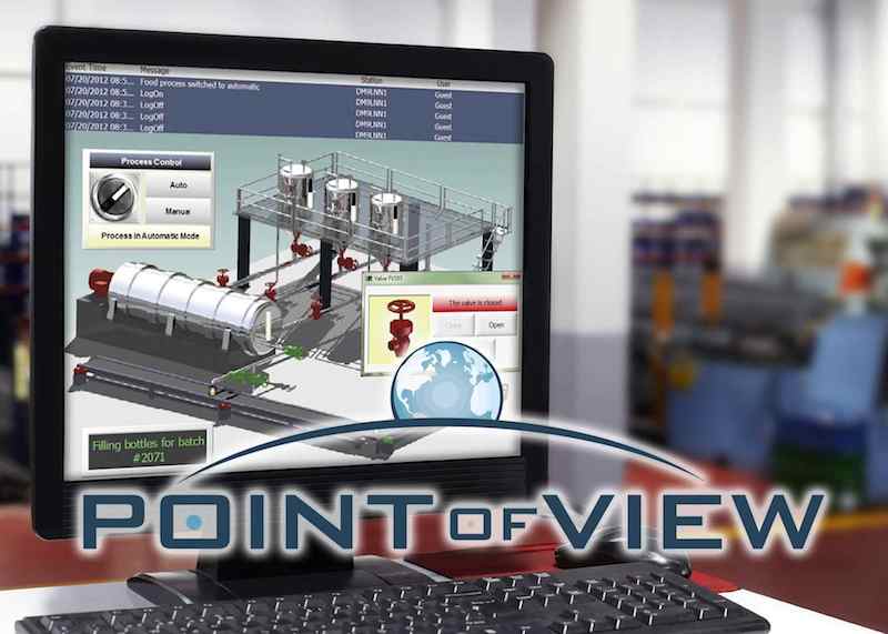 AutomationDirect's Point of View software is designed to developed SCADA, HMI, and OEE projects and supports three types of remote application viewers and has 19 communications drivers. Courtesy: AutomationDirect
