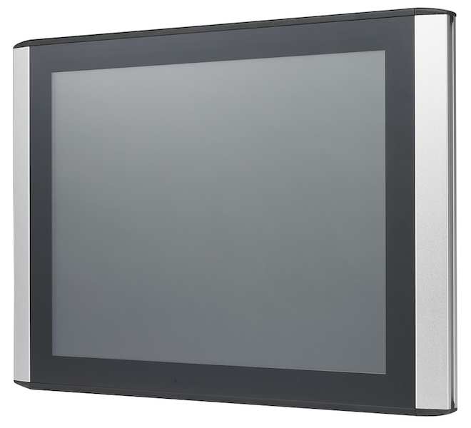 The ITM-51xx series of flat panel monitors by Advantech are designed for harsh machine and factory automation environments and feature a 5-wire resistive touch screen as well as VGA and DVI input interfaces. Courtesy: Advantech