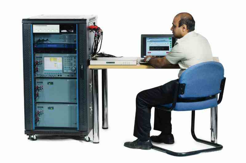 Fluke's automated and traceable Calibration 6135A/PMUCAL Phasor Measurement Unit (PMU) Calibration System is an integrated system that can complete 600 tests and certify a PMU configuration in less than one day. Courtesy: Fluke