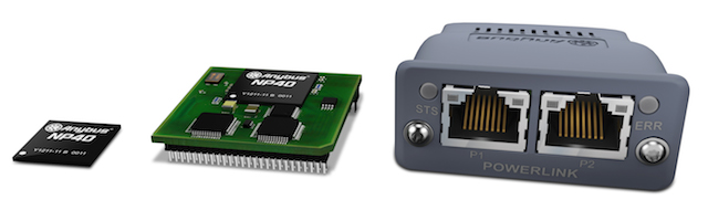 The Anybus CompactCom 40-series from HMS Industrial Networks allows very fast and accurate communication between the host device and Powerlink and are used for demanding industrial applications such as synchronized servo drive systems. Courtesy: HMS Indus