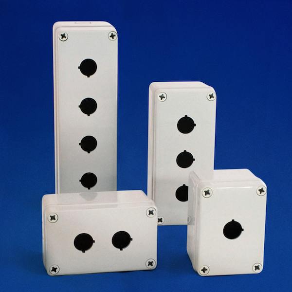 Bud Industries' PBB Push Button Box is a plastic button with a NEMA 4X/IP67 rating that is designed to keep out dust and water in extreme conditions, making it useful for harsh environments. Courtesy: Bud Industries