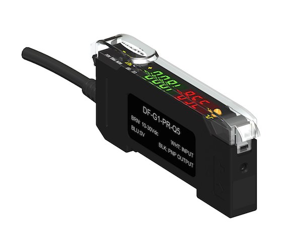 Banner Engineering's DF-G2 fiber optic amplifier is designed to achieve a 10-microsecond response time while giving the user control and providing manipulation of all operating parameters. Courtesy: Banner Engineering