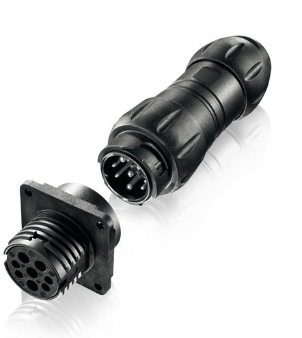 Binder-USA's Harsh Environment Connector (HEC) is designed to endure extreme environmental conditions like high pressure and high temperature washdowns, making them well-suited for industrial and agricultural environments. Courtesy: Binder-USA