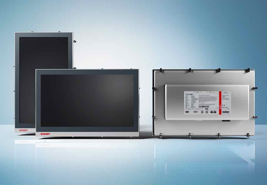 Hardware — Integrated HMI Controllers: Designed for cabinet installation, the CP22xx series Panel PCs combine the advantages of a modern multi-touch interface with high-performance multi-core processors for automation and control applications. This is a C