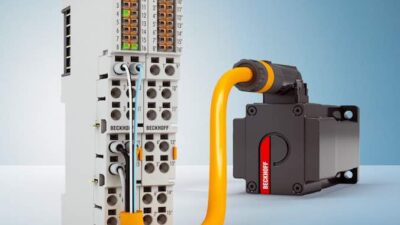 Motion Control — Servo Drives: The Beckhoff EL7211 servo terminal is a complete compact servo drive with an output current of up to 4.5 ARMS—integrated into a 24-mm wide EtherCAT terminal housing. This is a Control Engineering 2015 Engineers’ Choice final