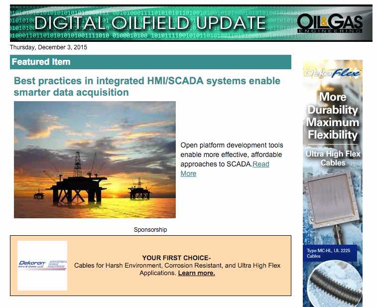 Digital Oilfield Update Digital Oilfield Update