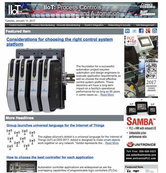 IIoT: Process Controls and Automation Newsletter IIoT: Process Controls and Automation Newsletter