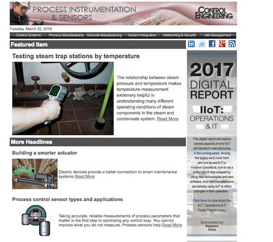 Process Instrumentation & Sensors Newsletter Process Instrumentation & Sensors Newsletter