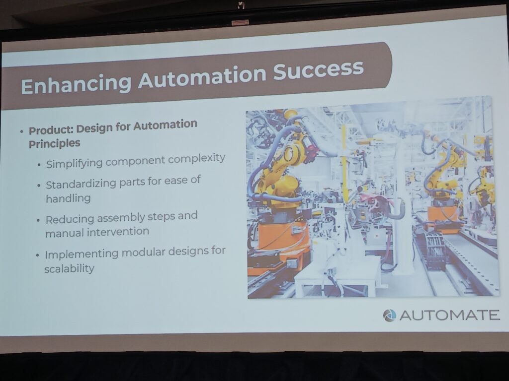 Figure 3: Challenges in automation implementation include cross-functional collaboration, testing and iterative deployment and data-driven decisions, said Joseph Gemma, CEO, Wauseon Machine and Manufacturing at Automate 2025, by the Association for Advancing Automation (A3). Courtesy: Mark T. Hoske, Control Engineering, WTWH Media